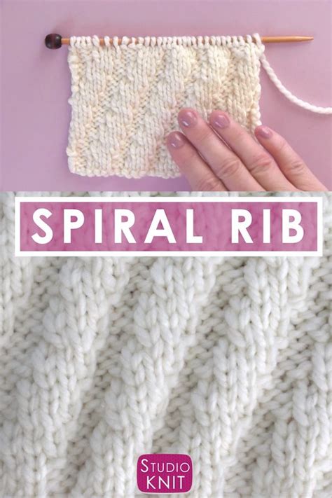 How To Knit The Diagonal Spiral Rib Knit Stitch Pattern Video Video