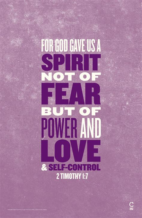 For God Gave Us A Spirit Not Of Fear But Of Power And Love And Self