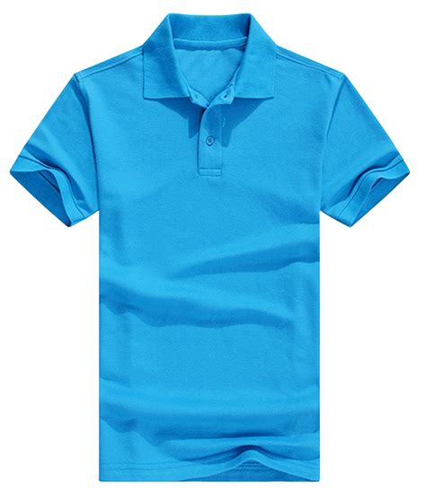 Mens Regular Fit Cotton Short Sleeve Jersey Casual Plain Polo Shirt Sea Blue L