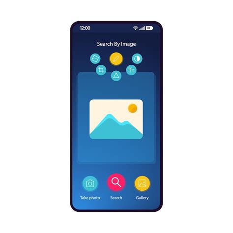 Modelo De Vetor De Interface De Smartphone De Pesquisa Na Internet