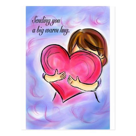 Sending you a big warm hug. postcard | Zazzle.com
