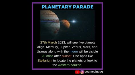 The Planetary Parade Is Here Alignment Of 5 Planets Youtube