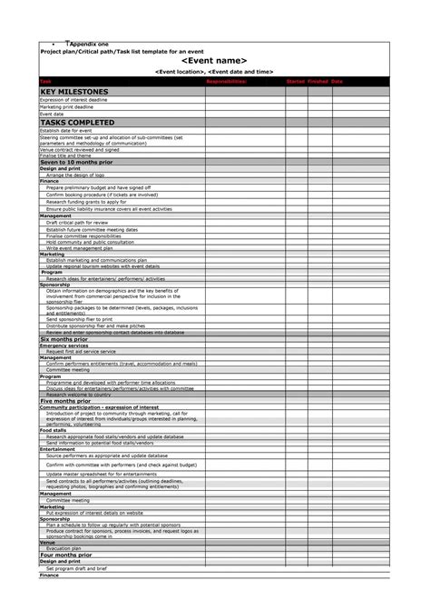 Free Professional Event Planning Checklist Templates Corporate