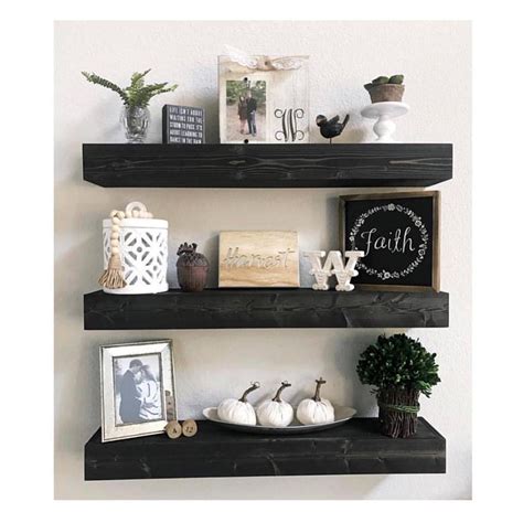 Floating Shelves Floating Shelf Black Floating Shelves Wide Etsy