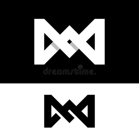 Letter W M Mw Wm Infinity Logo Design Template Stock Vector