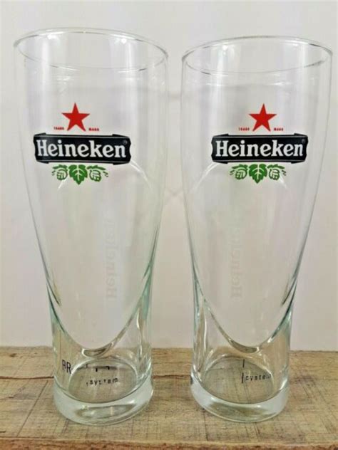 Heineken Beer Glasses - Set of (2) - 12 oz. Pilsner | eBay