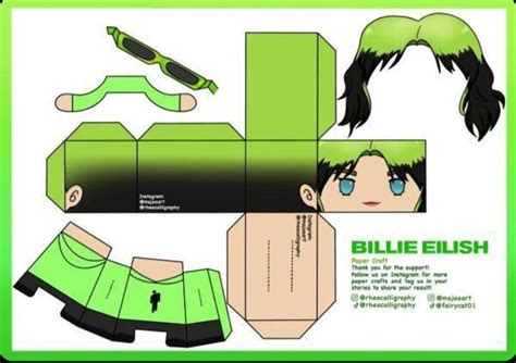 Billie Eilish Paper Craft