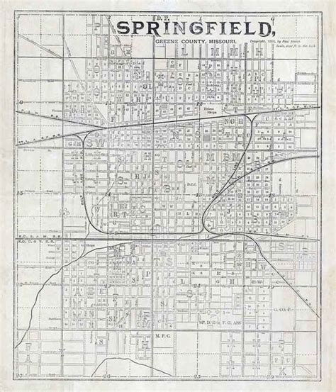 1888 Map of Springfield Greene County Missouri | Etsy