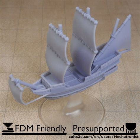 Free Stl File Galleon Ship Model Compatible With Dnd Spelljammer D