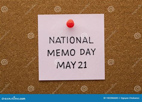 National Memo Day May 21 Stock Photo Image Of Organizer 182286600