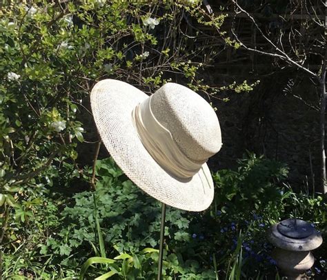 Vintage Bermona London Paper Straw Sun Hat Small 54 Gem