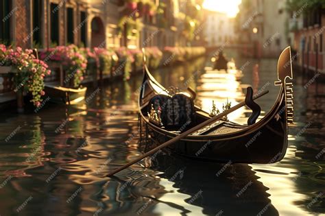 Premium Photo A Romantic Gondola Ride Through Venetian Canals Oc