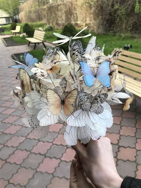 Magic Butterfly Bouquet For Wedding Day Butterflies Made Manually