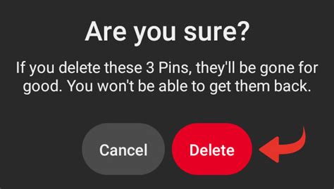 how to delete multiple pins on pinterest