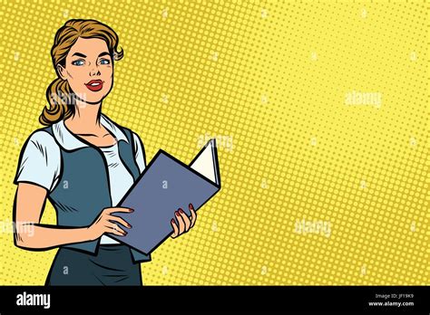 Female Secretary, pop art illustration Stock Vector Image & Art - Alamy