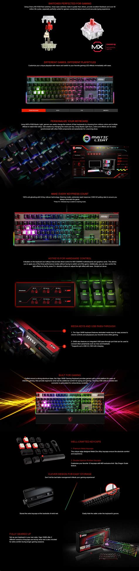 Msi Vigor Gk Cherry Mx Rgb Red Gaming Keyboard Compu Jordan