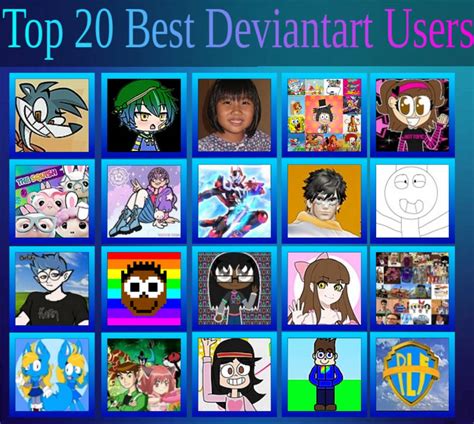 My Top 20 Best Deviantart Users New Version By Fanbyjazzystar123 On