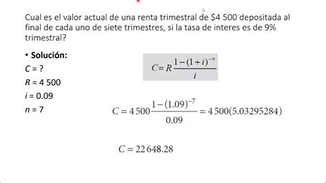 Anualidades Vencidas Parte 3 Calculo Del Valor Actual YouTube