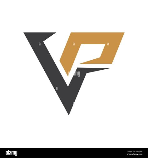 Initial Letter Vp Logo Or Pv Logo Vector Design Template Stock Vector