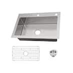 American Standard Edgewater Zero Radius Dual Mount Stainless Steel 33