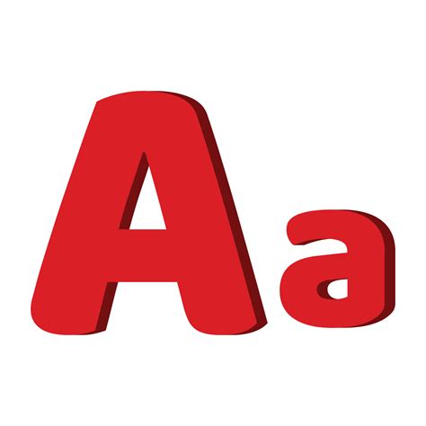 English letter A for kids. 3d letter.Capital A,small a 22600817 Vector Art at Vecteezy