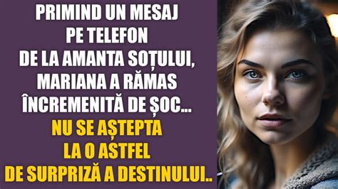 Primind un mesaj pe telefon de la amanta soțului Mariana a rămas