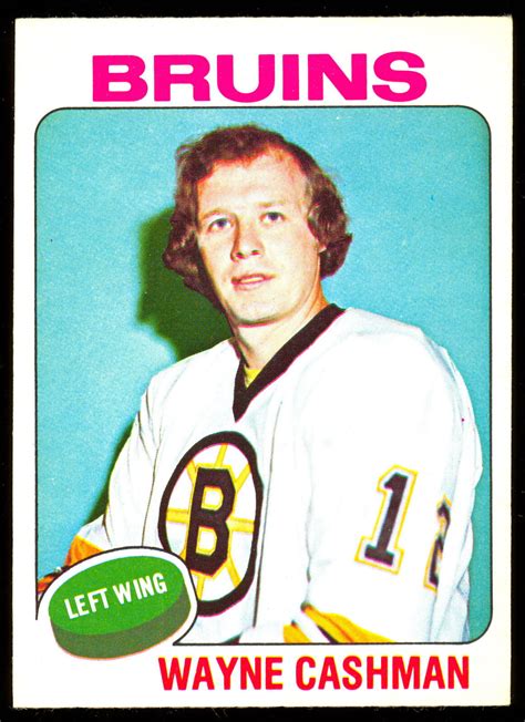 1975 76 Opc O Pee Chee Nhl 63 Wayne Cashman Nm Boston Bruins Hockey