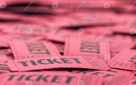 Closeup of Red Tickets stock photo. Image of numbers, admission - 2124464