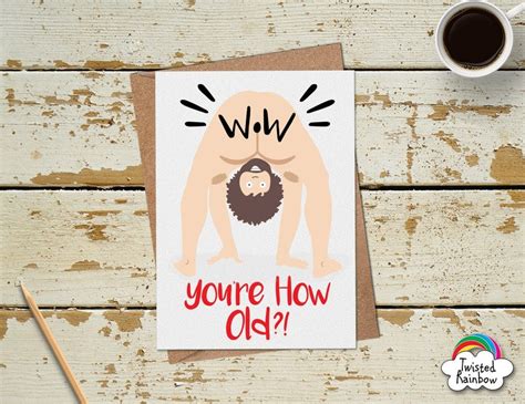 Funny Naked Man Card Funny Birthday Card For Her Him Husband Etsy Ireland
