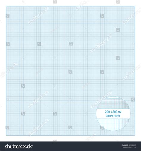 Vector Blue Printable Metric Graph Paper Stock Vector Royalty Free