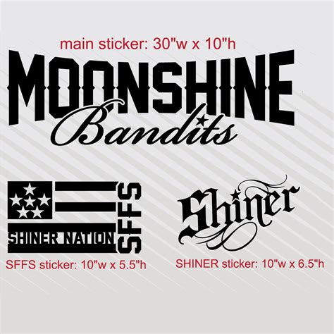 Moonshine Bandits Decal Package 3 Big Decals