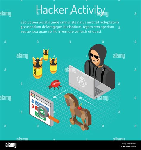 Hacker Activity Concept Stock Vector Image Art Alamy