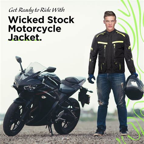 Wicked Stock Motorcycle Jacket For Men Adventure Motorcycle Jacket Ce