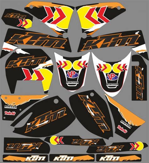 Kit Déco Ktm 640 Lc4 Arrow Noir Orange Kitdeco Motofr