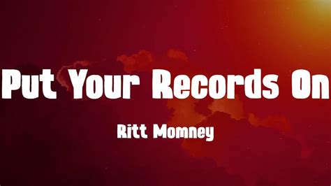 Ritt Momney Put Your Records On Lyrics Youtube