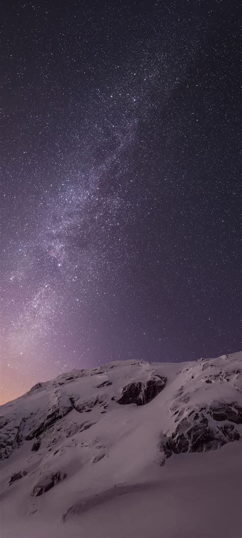 星空雪山美景免费手机桌面壁纸一键下载畅享自然风光 墨鱼部落格