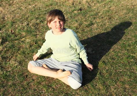 Kid exercising yoga stock photo. Image of pose, sport - 135516384