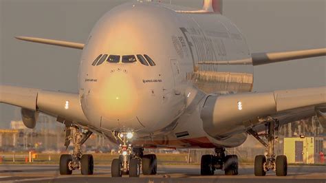 Stunning Emirates A380 Take Off Youtube