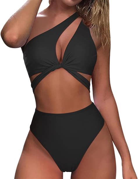 Comprar MOOSLOVER Women Sexy Cutout One Shoulder High Waisted Bikini