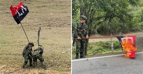 El Ejército Nacional Quemó Banderas Del Eln En César Usadas “para Mantener En Zozobra A La