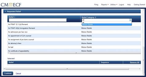 How To Use Cm Ecf Selecting The Filing Party