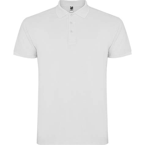 Polo Manga Corta 100 Algodón Star Blanco Polo Hombre Manga Corta