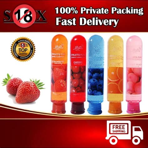 Ready Stock 80ml Fruit Water Souble Adult Sexual Body Smooth Fruity Lubricant Gel Edible