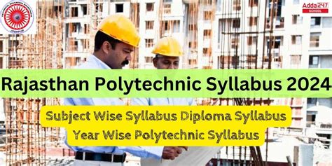 Rajasthan Polytechnic Syllabus 2024 Check Subject Wise Syllabus