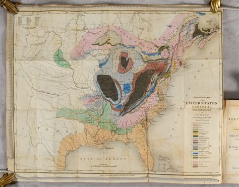 Old World Auctions Auction Lot Map In Book Geological