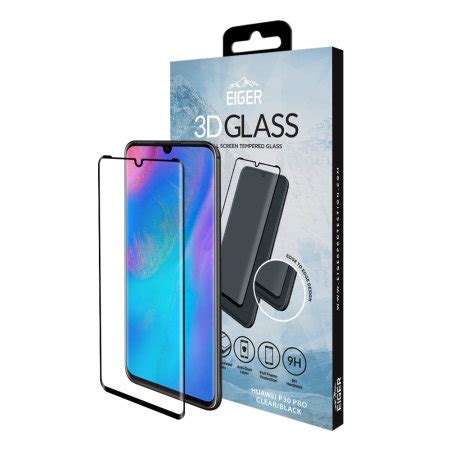 Eiger Huawei P30 Pro Tempered Glass Screen Protector Black