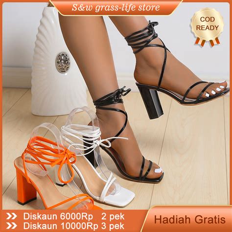 Jual Ready Codsepatu Hak Tinggi Wanita Sandals Heels Wanita Sepatu