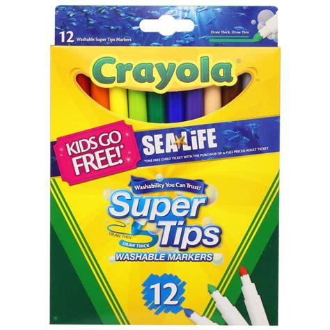 Crayola Super Tips Washable Coloured Markers Pack Of