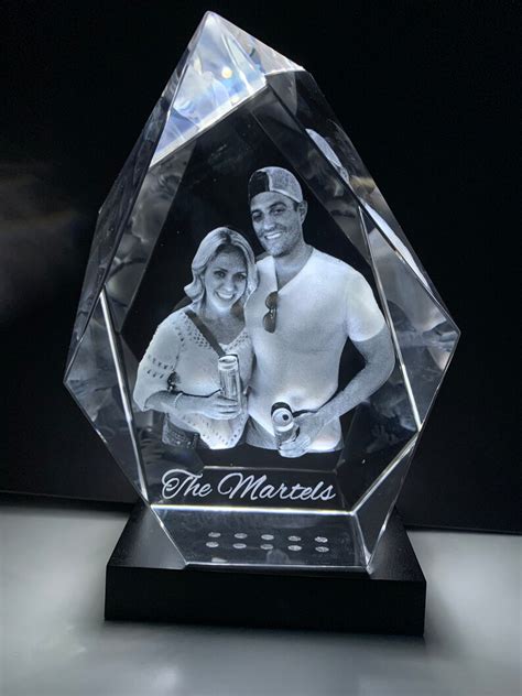 3d Crystal 3d Photo Engraved Crystal Personalized Crystal Etsy