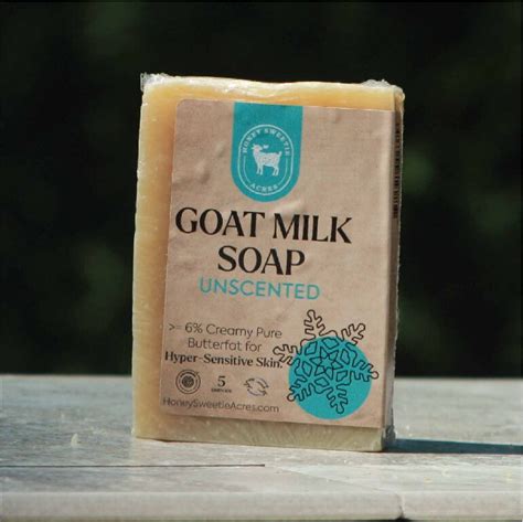 Natural Unscented Goat Milk Bar Soap Honey Sweetie Acres